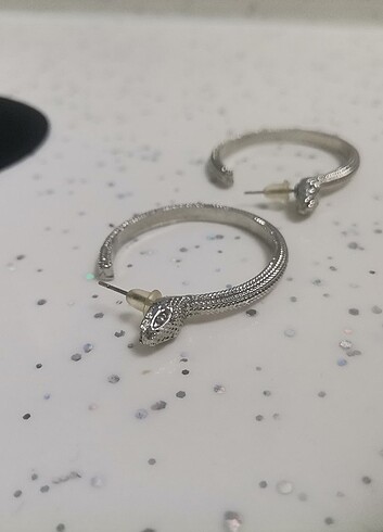 Yılan çelik küpe  - Görsel 2