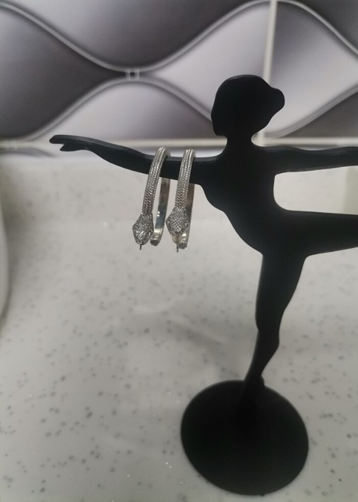 Yılan çelik küpe  - Görsel 3