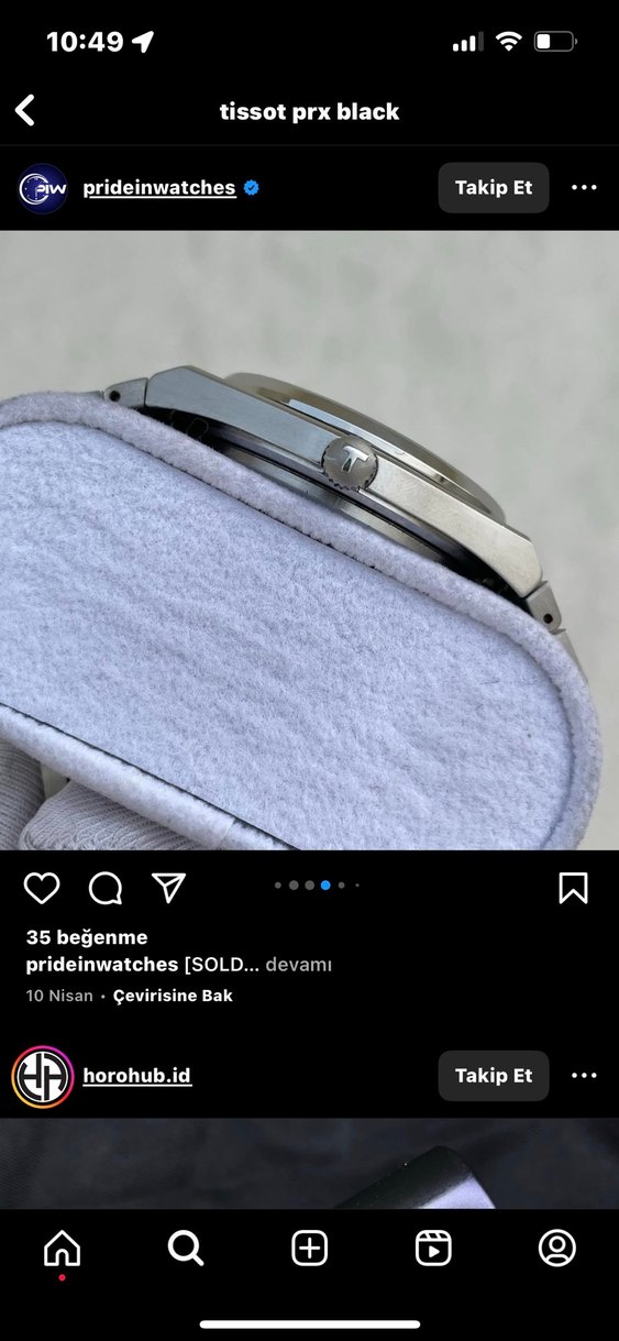 Tissot PRX Siyah Erkek Saat - Görsel 4