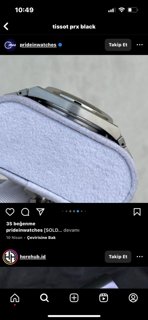 Tissot PRX Siyah Erkek Saat - Görsel 5