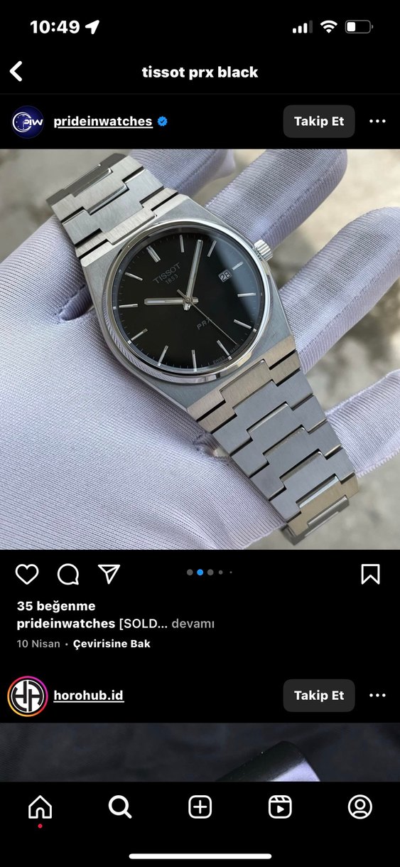 Tissot PRX Siyah Erkek Saat - Görsel 3