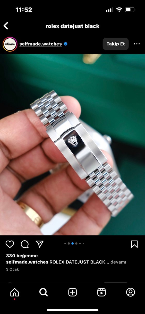 ROLEX BLACK DIAL OTOMATİK SAAT - Görsel 3