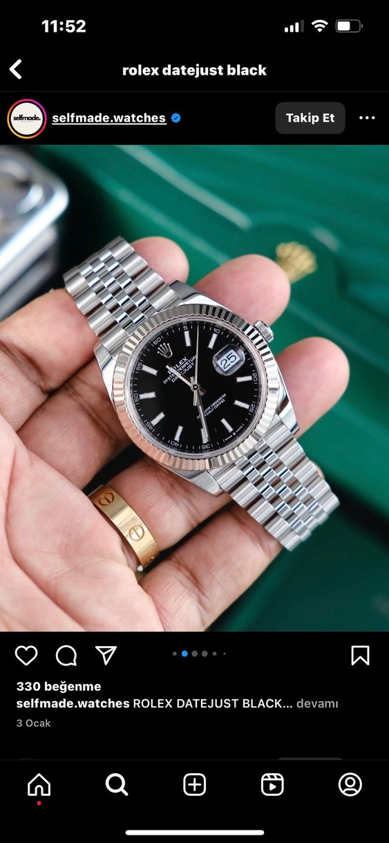 ROLEX BLACK DIAL OTOMATİK SAAT - Görsel 2