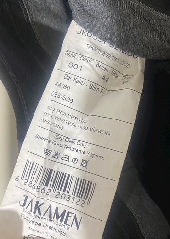 44 Beden Siyah Düğmeli erkek Kumaş Pantolon