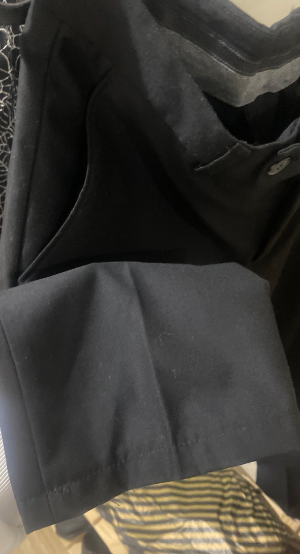 Siyah Düğmeli erkek Kumaş Pantolon - Görsel 2