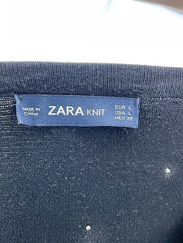 l Beden siyah Renk Zara Bluz %70 İndirimli.