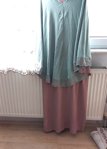 Pembe Bohem Uzun elbise - Görsel 7