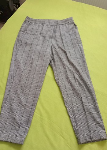 Gusto Gri Pilili Midi Kadın Kumaş Pantolon