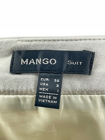 34 Beden gri Renk Mango Midi Etek %70 İndirimli.