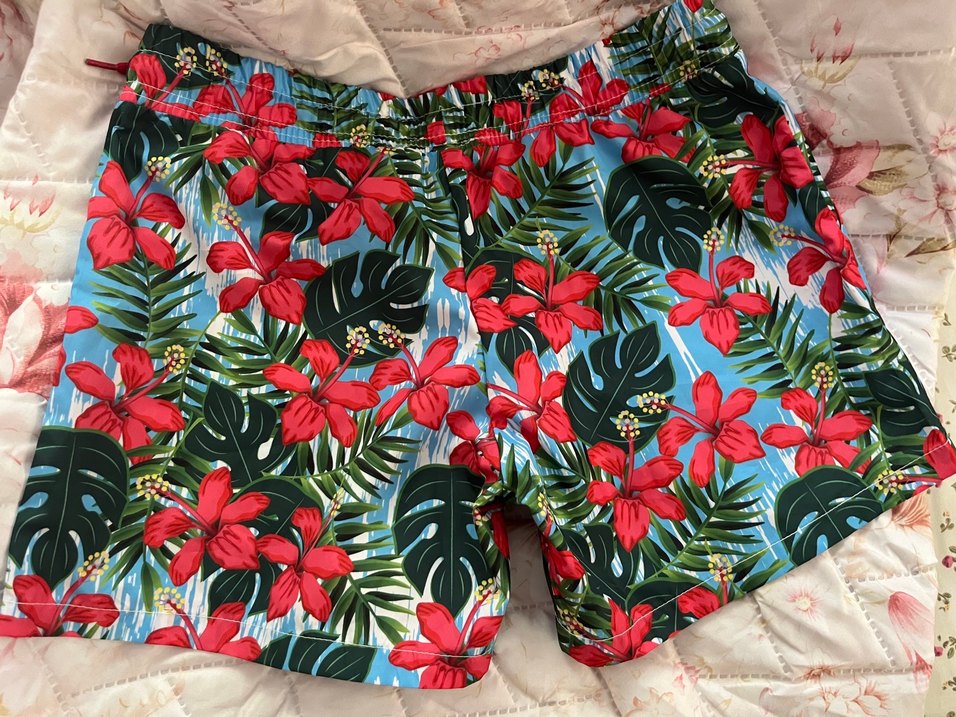 Çiçek Desenli Renkli Mini Deniz Şortu - Görsel 3