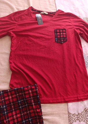 Penti Bordo Uzun Kollu Salaş Kadın Pijama Takımı