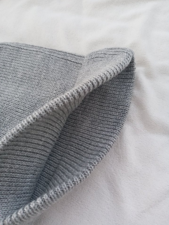 Kadın Örgü Yün Bere - Gri ve Bej - Görsel 3