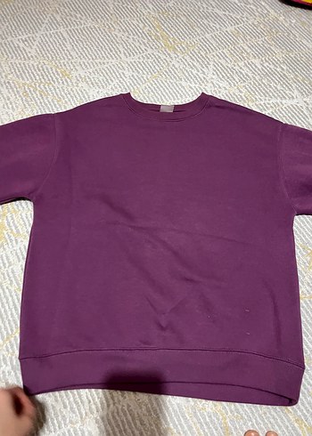 Kadın Mor Basic Sweatshirt