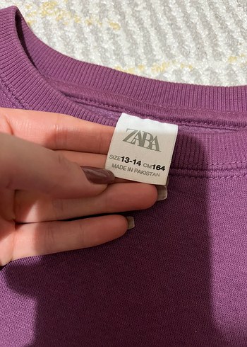 Zara Kadın Mor Basic Sweatshirt