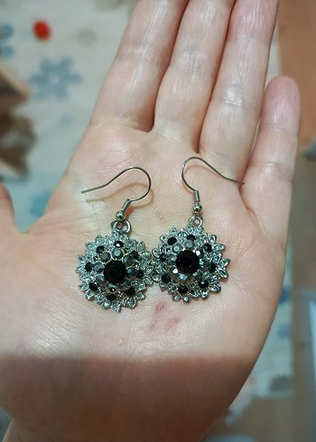 Gri Boncuk İşlemeli Vintage Takı Seti - Görsel 2