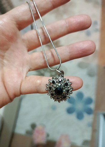 Gri Boncuk İşlemeli Vintage Takı Seti - Görsel 4