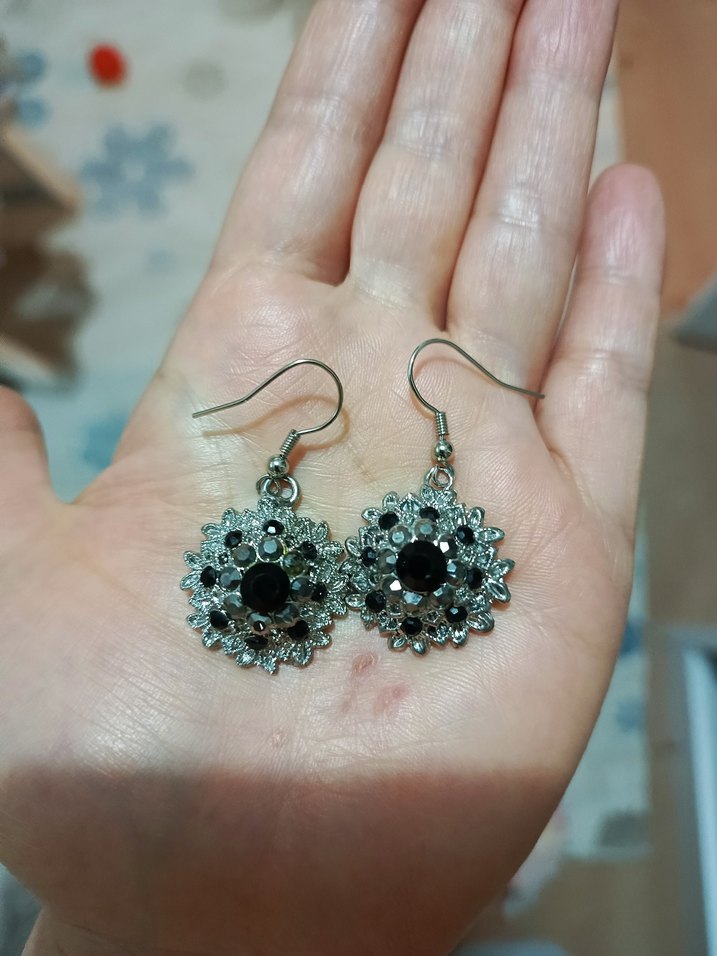 Gri Boncuk İşlemeli Vintage Takı Seti - Görsel 2