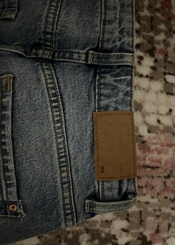 Gri Bağlama Desenli Midi Kadın Kot Pantolon - Görsel 5