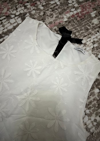 Beyaz sıfır kol crop - Görsel 2