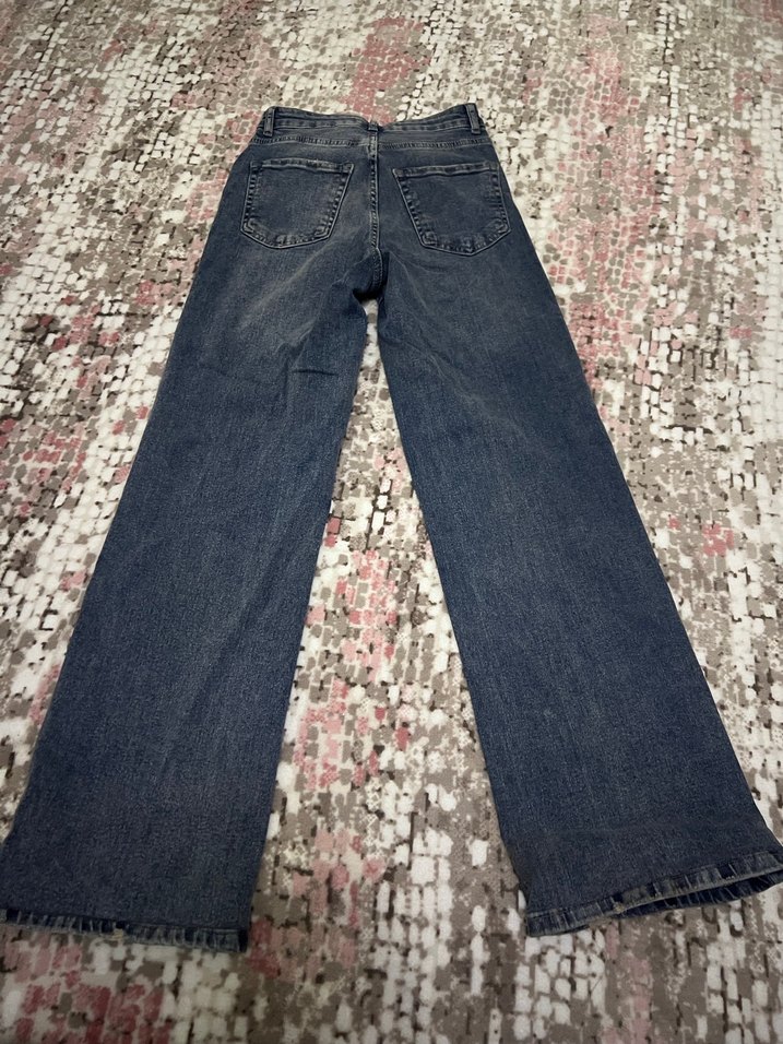 Gri Batik Desenli Midi Boy Kadın Kot Pantolon - Görsel 4