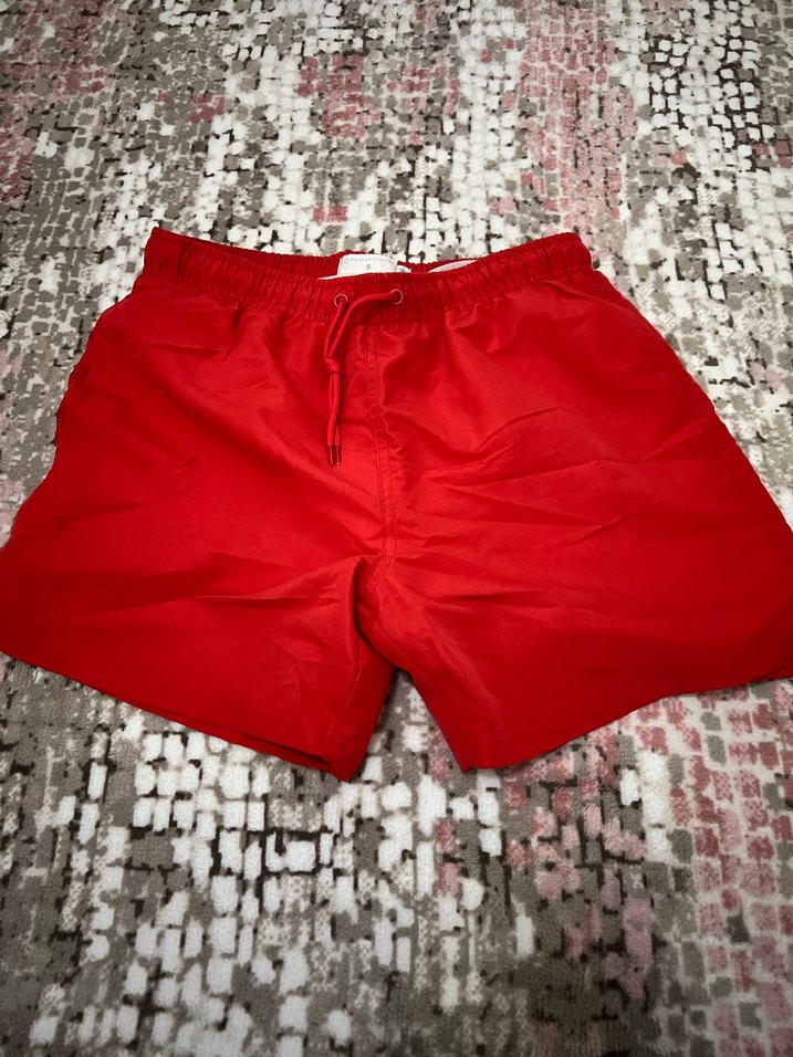 Fermuarlı Kırmızı Erkek Mini Şort - Görsel 3