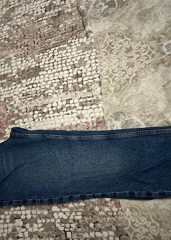 Kadın Lacivert Denim Salaş Midi Kot Pantolon - Görsel 3