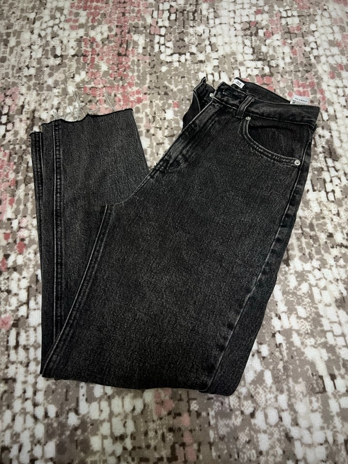 Gri Regular Fit Denim Kadın Pantolon - Görsel 3