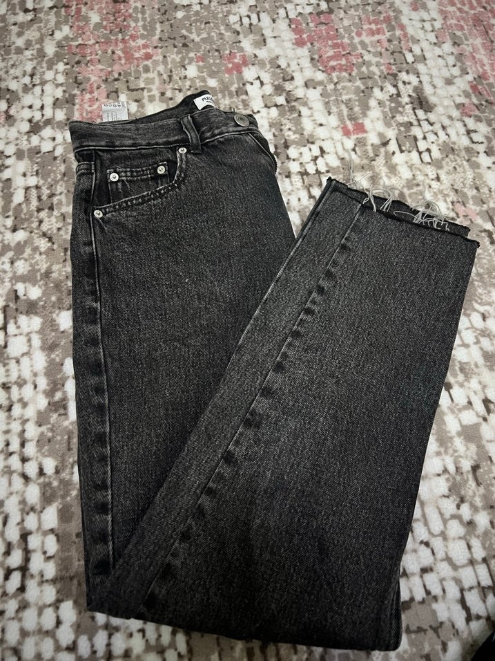 Gri Regular Fit Denim Kadın Pantolon - Görsel 4