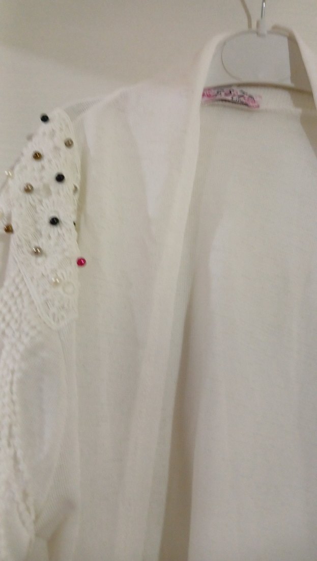 Nakışlı Beyaz Bohem Kadın Uzun Kollu Uzun Elbise - Görsel 3