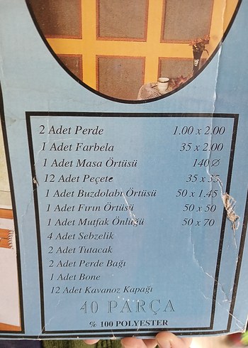 İşlemeli Beyaz mutfak seti - Görsel 3