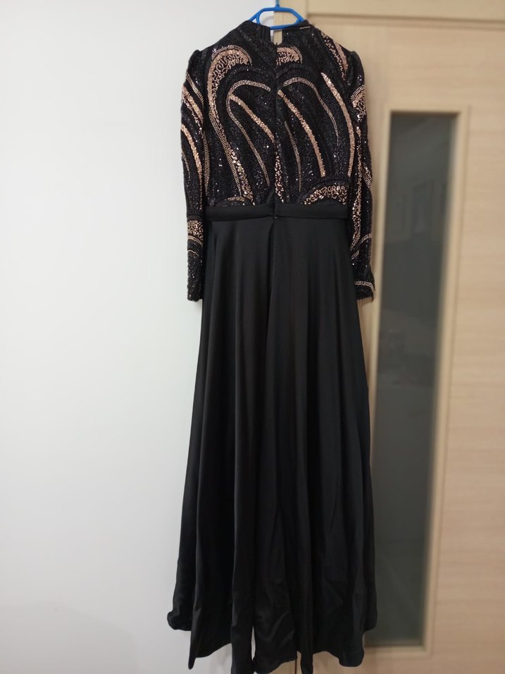 Siyah Kuyruklu Abiye Elbise - Görsel 5