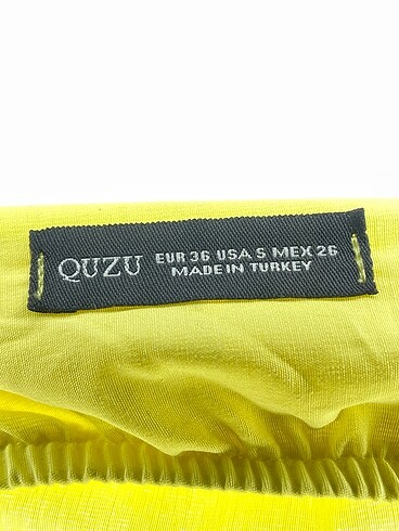 36 Beden sarı Renk Quzu Mini Etek %70 İndirimli.