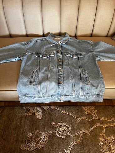 Buz mavisi jeans ceket - Görsel 8