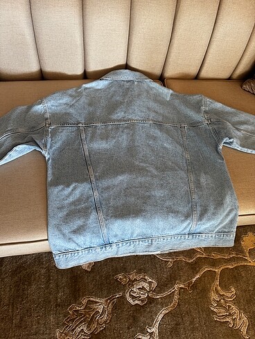 Buz mavisi jeans ceket - Görsel 9