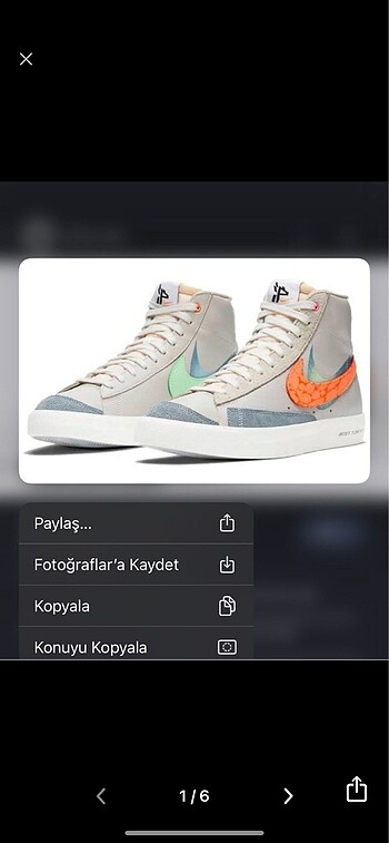 37,5 Beden nike blazer