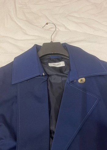 Gusto Klasik Mavi Kadın Trençkot - Görsel 7