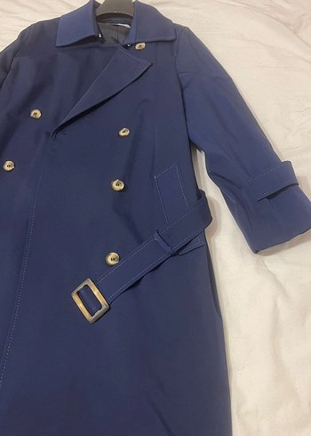 Gusto Klasik Mavi Kadın Trençkot - Görsel 2
