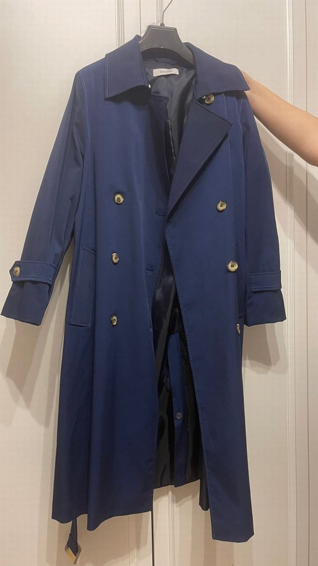 Gusto Klasik Mavi Kadın Trençkot - Görsel 3