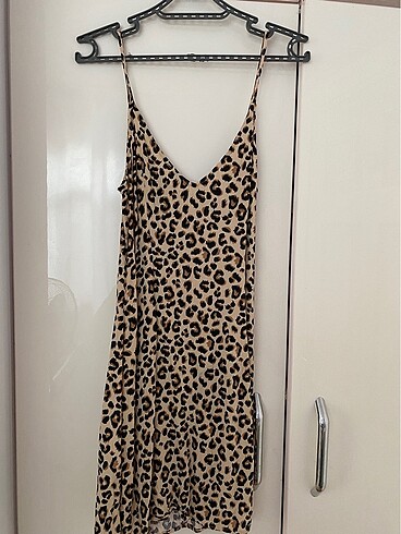 34 Beden kahverengi Renk H&M leopar elbise