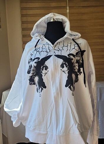 xl Beden beyaz Renk Köstebek Hoodie