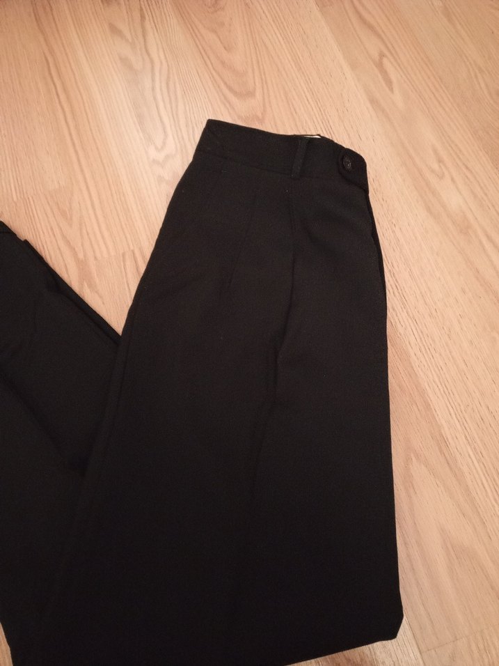 Siyah erkek Ofis Kumaş Pantolon - Görsel 2