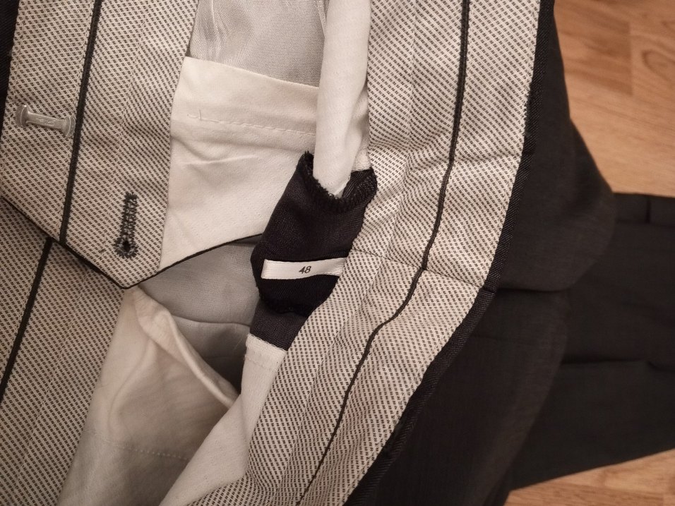 Siyah Pilili Kumaş Pantolon - Görsel 4