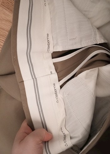 Bej Keten erkek Kumaş Pantolon - Görsel 5