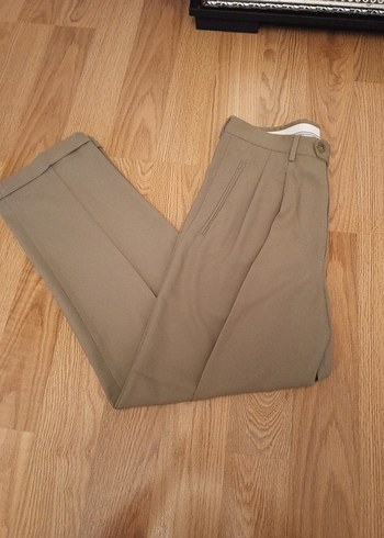 Bej Keten erkek Kumaş Pantolon - Görsel 3