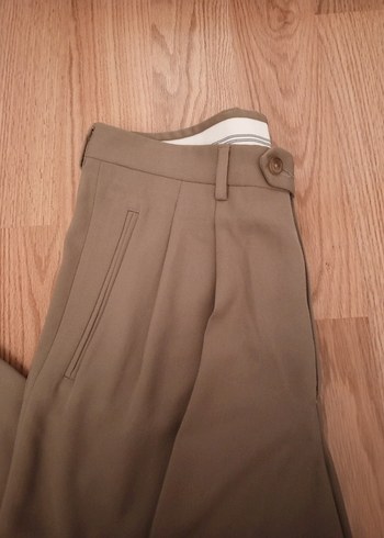 Bej Keten erkek Kumaş Pantolon - Görsel 4