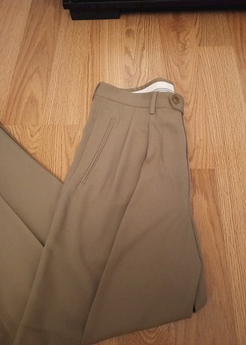 Bej Keten erkek Kumaş Pantolon - Görsel 2