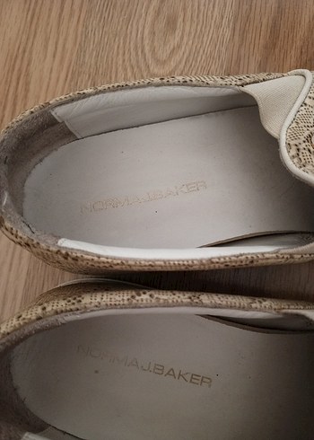 Bej Dantel Detaylı Kadın babet ayakkabı - Görsel 7