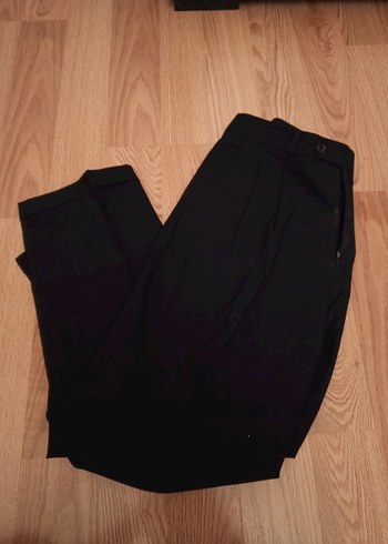 Siyah erkek Ofis Kumaş Pantolon - Görsel 2