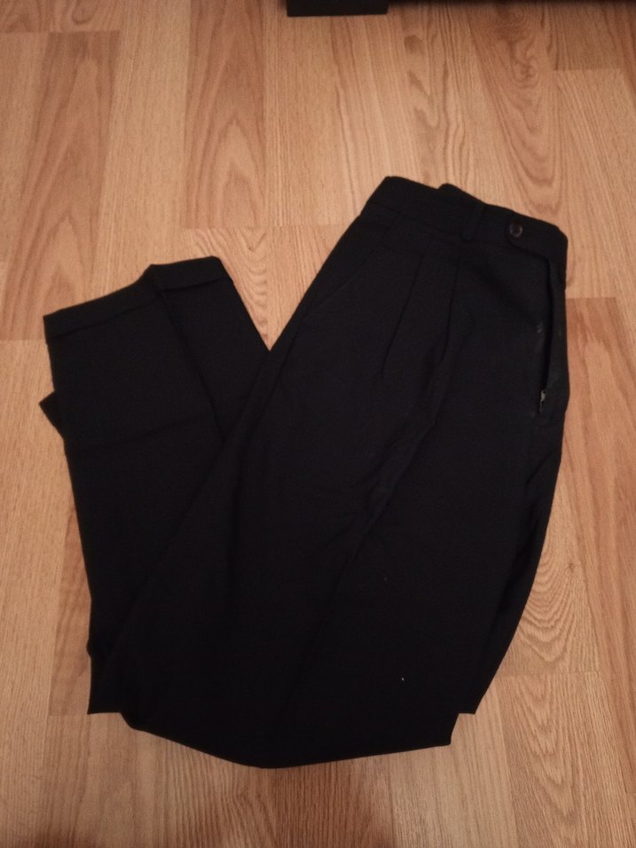 Siyah erkek Ofis Kumaş Pantolon - Görsel 2