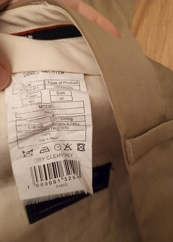 Bej erkek Normal Kesim Kumaş Pantolon - Görsel 5